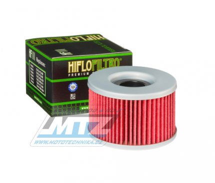 Filtr olejov HF111 (HifloFiltro) - Honda CB250 + CBR250 + VT250 + VTR250 + CB350 + CB400 + CB450 + CX500 + GL500 + CBX550 + CX650 + TRX400 + TRX500 + TRX650 + TRX680 + MUV700 + SXS700