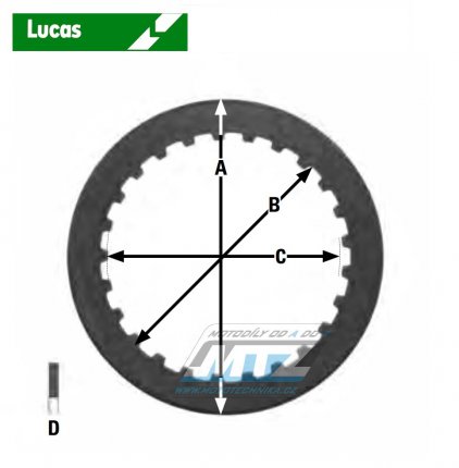Lamely spojkov plechov (meziplechy) Lucas MES435-7 - Honda CB1100EX ABS / 17-