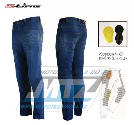 Kalhoty Regular Men Kevlar Jeans s interovanmi chrnii - velikost XXL (46/48=US40)