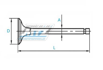 Ventil vfukov ocelov Honda XR125L / 03-11 + CG125+NXR125